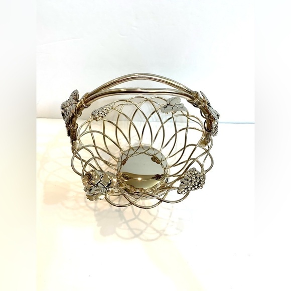 Godinger Vintage Silver-Plated Grapevine Basket 7.5” - Picture 4 of 6